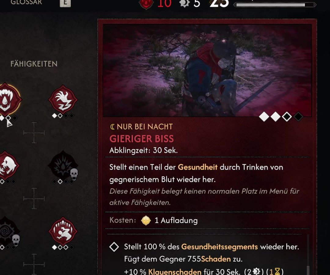 Gieriger Biss im Vampirismus-Baum von The Blood of Dawnwalker