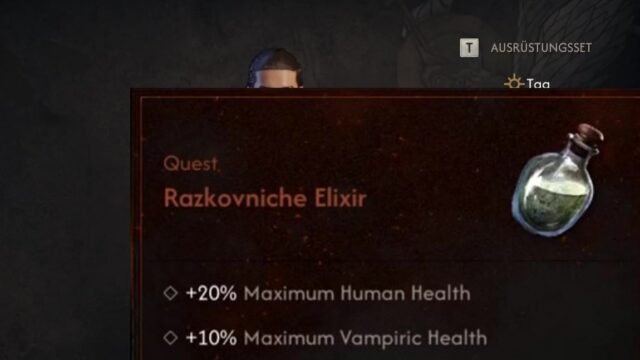 Razkovniche-Elixier in The Blood of Dawnwalker: plus 20 Prozent maximale Gesundheit