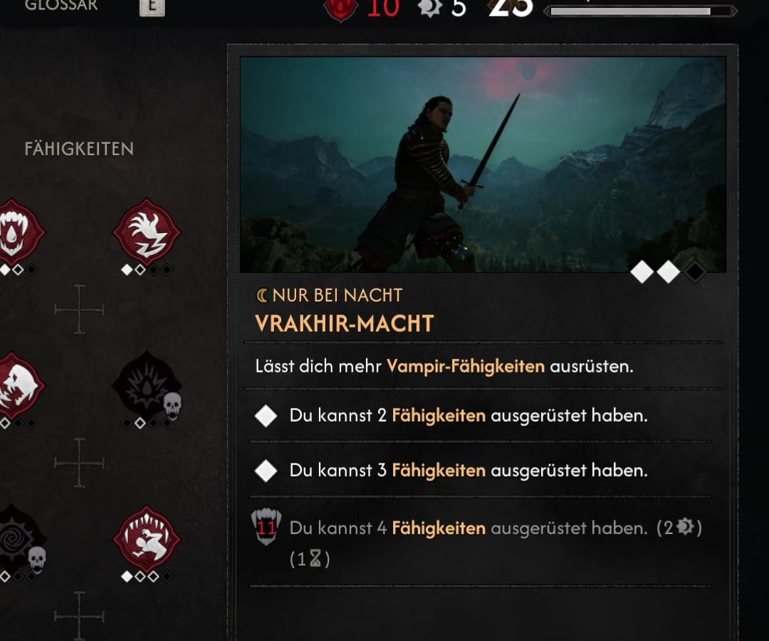 Vrakhir-Macht im Vampirismus-Baum von The Blood of Dawnwalker