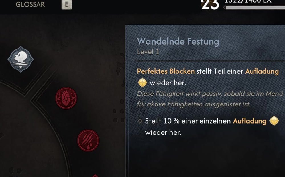 Wandelnde Festung in The Blood of Dawnwalker: perfektes Blocken stellt Aufladung wieder her